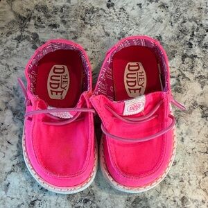 Hey Dude Kids Vibrant Pink Moccasins